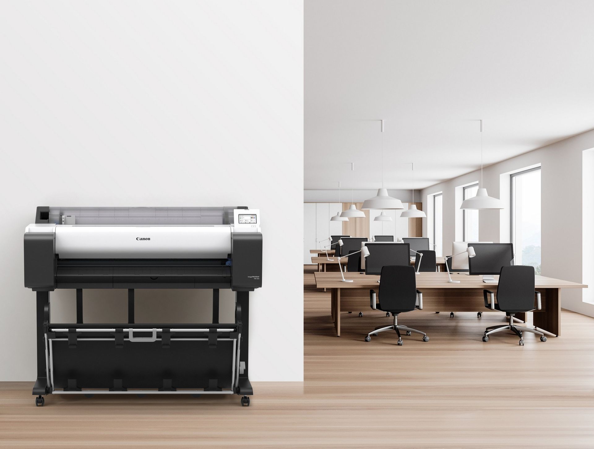 Canon imagePROGRAF TM in an open office